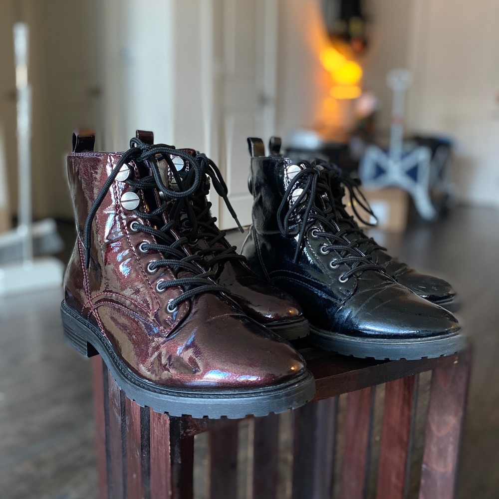 True Craft Boots Bundle, Black & Dark Red/Maroon, Women’s 10